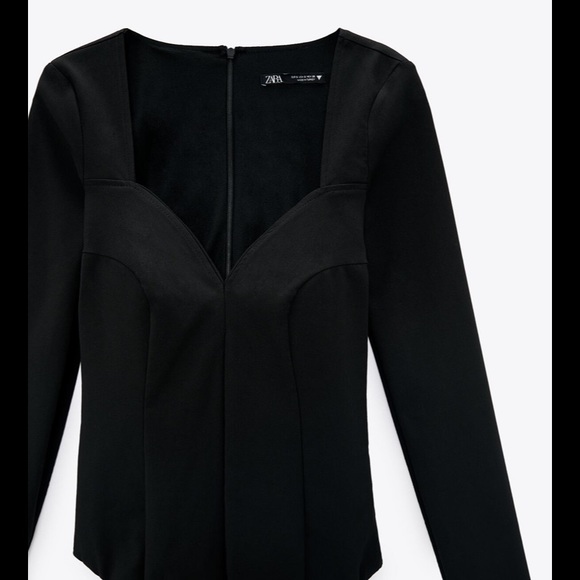 ZARA NWT SWEETHEART NECKLINE BODYSUIT - Picture 4 of 7